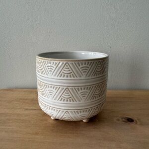 Footed Ceramic Plant Pot
